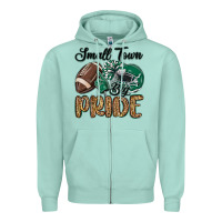 Seafoam small town big pride green Zipper Hoodie - MaliasSmallBusiness