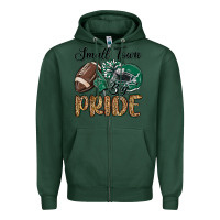 Sports Green small town big pride green Zipper Hoodie - MaliasSmallBusiness