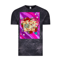 Cloud Black playing cards with pearls and glitter air Vintage Tee - AdoDesignShop