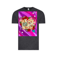 Vintage Black playing cards with pearls and glitter air Vintage Tee - AdoDesignShop