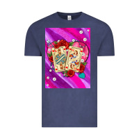 Vintage Denim playing cards with pearls and glitter air Vintage Tee - AdoDesignShop