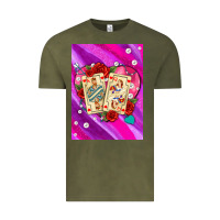 Vintage Olive playing cards with pearls and glitter air Vintage Tee - AdoDesignShop