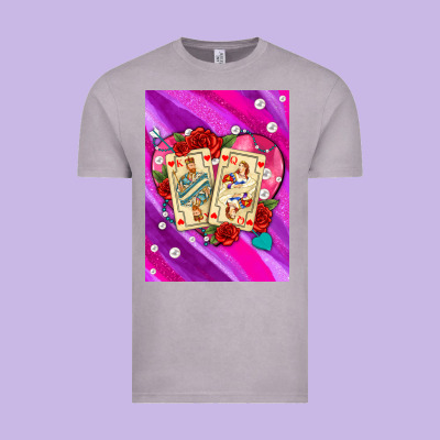 Playing Cards With Pearls And Glitter Air Vintage Tee Designed By Adodesignshop
