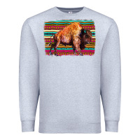 Heather Grey Aztec Buffalo Premium Sweatshirt - Bettercallsaul