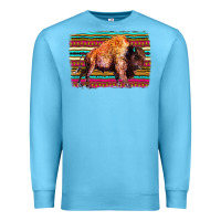 Ocean Blue Aztec Buffalo Premium Sweatshirt - Bettercallsaul