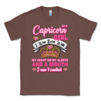 Chestnut As A Capricorn Girl I Was Born With My Heart On My Sleeve And A Mouth Classic Tee - Jasminsmagicworld