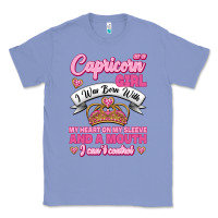 Colony Blue As A Capricorn Girl I Was Born With My Heart On My Sleeve And A Mouth Classic Tee - Jasminsmagicworld