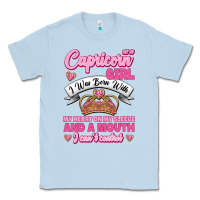 Dusty Blue As A Capricorn Girl I Was Born With My Heart On My Sleeve And A Mouth Classic Tee - Jasminsmagicworld