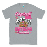Heather Grey As A Capricorn Girl I Was Born With My Heart On My Sleeve And A Mouth Classic Tee - Jasminsmagicworld