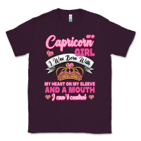 Plum As A Capricorn Girl I Was Born With My Heart On My Sleeve And A Mouth Classic Tee - Jasminsmagicworld
