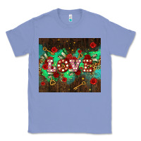 Colony Blue love  and leopard with keys Classic Tee - AdoDesignShop
