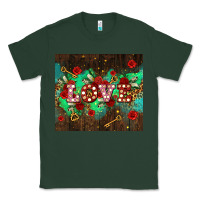 Sports Green love  and leopard with keys Classic Tee - AdoDesignShop
