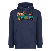 Navy Farm Animals Truck Heavyweight Hoodie - Bettercallsaul