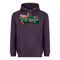 Plum Farm Animals Truck Heavyweight Hoodie - Bettercallsaul