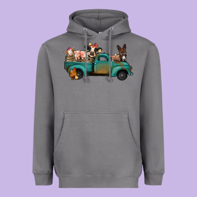 Farm Animals Truck Heavyweight Hoodie Designed By Bettercallsaul