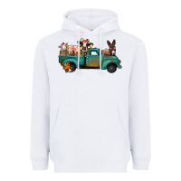 White Farm Animals Truck Heavyweight Hoodie - Bettercallsaul
