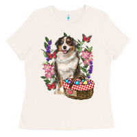 Bone Easter Aussie Australian Shepherd Ladies Tee - RanaPortraitStore