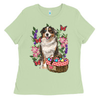 Matcha Easter Aussie Australian Shepherd Ladies Tee - RanaPortraitStore