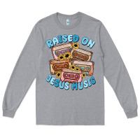 Heather Grey raised on jesus music Long Sleeve Tee - MaliasSmallBusiness