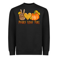 Black peace love fall Heavyweight Sweatshirt - AdoDesignShop
