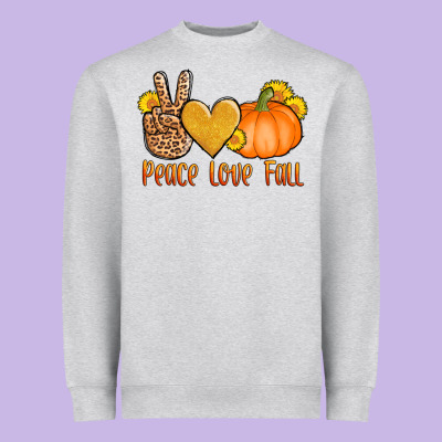Peace Love Fall Heavyweight Sweatshirt Designed By Adodesignshop