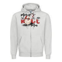 Dove Grey merry race mas Zipper Hoodie - MaliasSmallBusiness