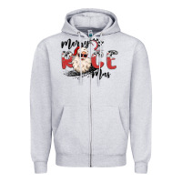 Heather Grey merry race mas Zipper Hoodie - MaliasSmallBusiness