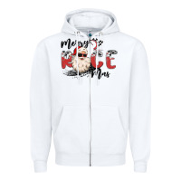 White merry race mas Zipper Hoodie - MaliasSmallBusiness