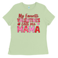 Matcha my favorite valentines call me mama Ladies Tee - texasbilliewilder