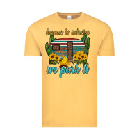 Vintage Mustard home is where we park it Vintage Tee - Artiststas