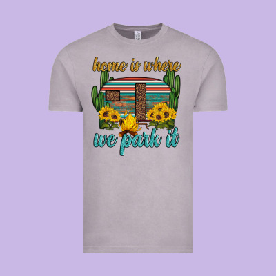 Home Is Where We Park It Vintage Tee Designed By Artiststas