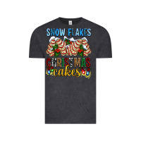 Vintage Black snow flakes christmas cakes ado Vintage Tee - AdoDesignShop