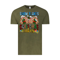 Vintage Olive snow flakes christmas cakes ado Vintage Tee - AdoDesignShop