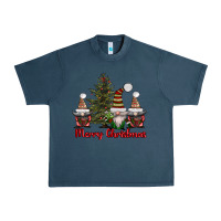 Midnight Navy merry christmas with gnomes Urban Heavy Tee - AdoDesignShop