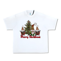 White merry christmas with gnomes Urban Heavy Tee - AdoDesignShop