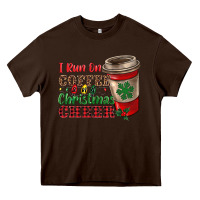 Chocolate Brown i run on coffee and christmas cheer Heavy Core Tee - RanaPortraitStore