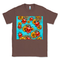 Chestnut Western Sunflowers Ladybug Classic Tee - LillyAllenDesigns