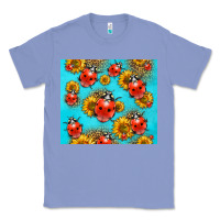 Colony Blue Western Sunflowers Ladybug Classic Tee - LillyAllenDesigns