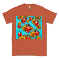 Copper Western Sunflowers Ladybug Classic Tee - LillyAllenDesigns