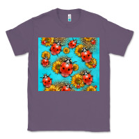 Lavender Western Sunflowers Ladybug Classic Tee - LillyAllenDesigns