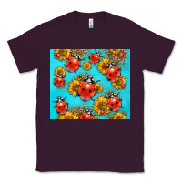 Plum Western Sunflowers Ladybug Classic Tee - LillyAllenDesigns