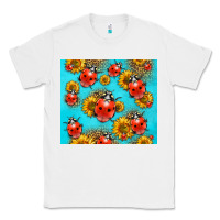 White Western Sunflowers Ladybug Classic Tee - LillyAllenDesigns