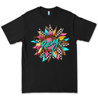 Black racing sunflower Premium Tee - AdoDesignShop