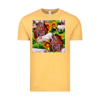 Vintage Mustard Mama And Baby Pig Vintage Tee - BundleAndBundleShop