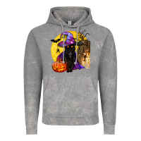 Cloud Rock black witch cat coffin and moon Vintage Hoodie - BundleAndBundleShop