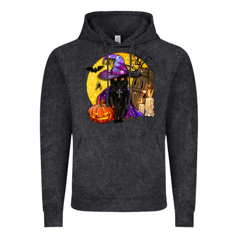 Black Witch Cat Coffin And Moon Vintage Hoodie by BundleAndBundleShop | Teevron