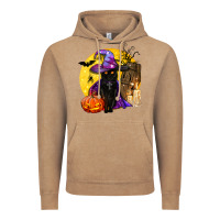 Vintage Coffee black witch cat coffin and moon Vintage Hoodie - BundleAndBundleShop