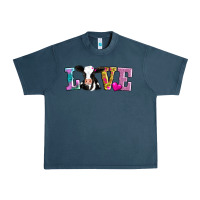 Midnight Navy love with cow Urban Heavy Tee - AdoDesignShop