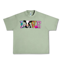 Oil Green love with cow Urban Heavy Tee - AdoDesignShop