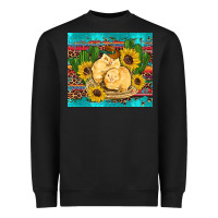 Black western chicks coop animals sunflowers cactus serape leopard turquoise Heavyweight Sweatshirt - Artiststas